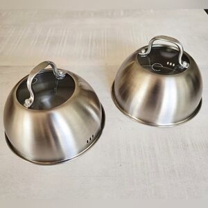 Curtis Stone Mini Cloche Food Covers Stainless Steel Set Of 2, New In Box